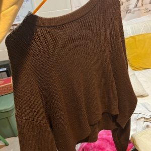 Brown Cropped Sweater